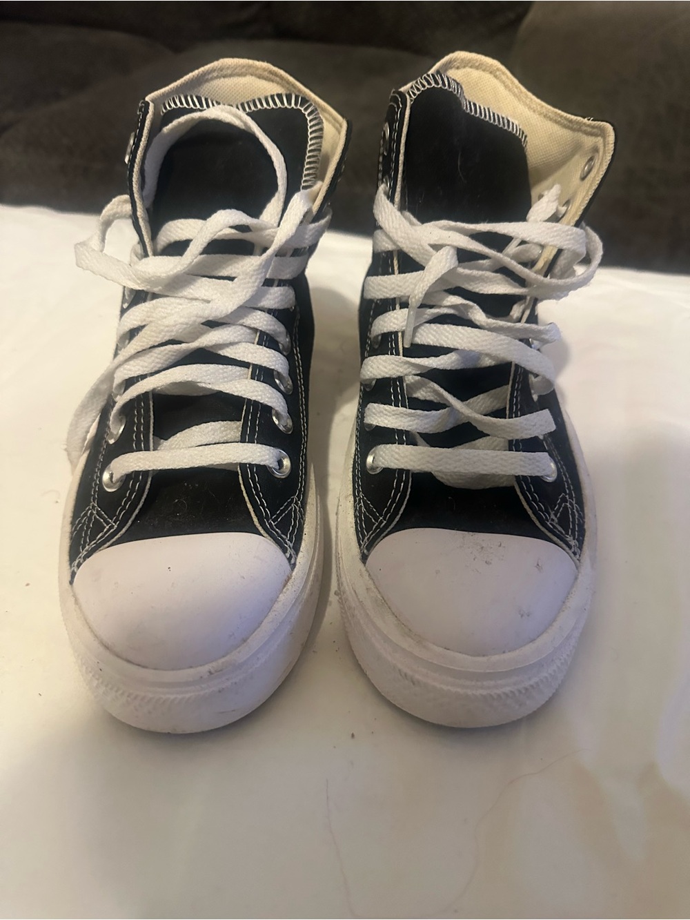 Converse Black and White High-Top Sneakers